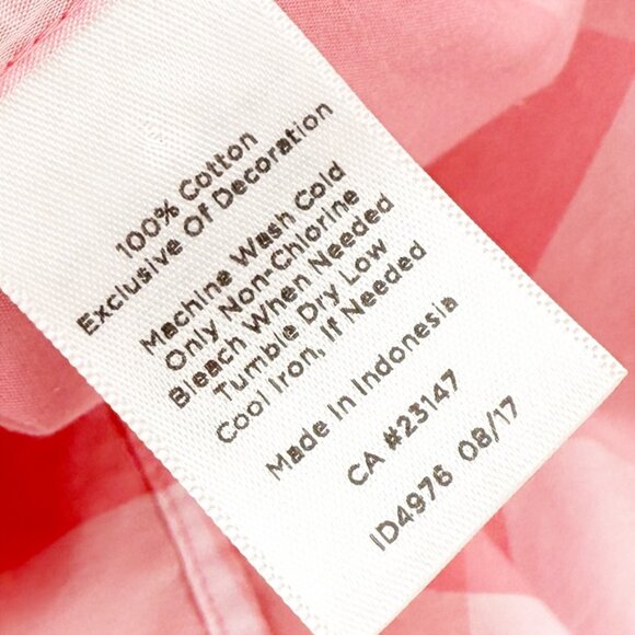 TALBOTS Pink Plaid Check Button Down LSV Shirt S - Picture 5 of 6